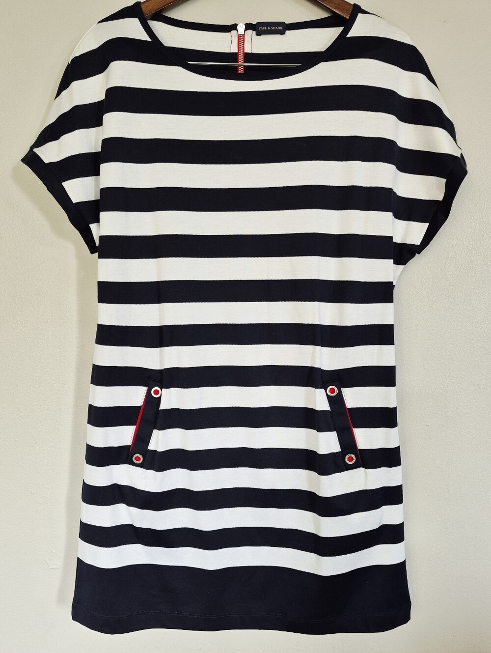 Paul & Shark Italy Cotton Summer Sailor Tee Shirt Dress Tunic Large